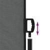 Retractable Side Awning – Anthracite 55.1" x 472.4" (Steel & Aluminum Frame)