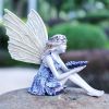 Miniature Fairy Resin Statue for Garden & Patio Decor