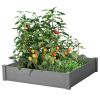 Wooden Raised Garden Bed – Tool-Free Assembly - 48" x 48" x 10"