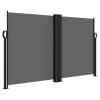 Retractable Side Awning – Anthracite 55.1" x 472.4" (Steel & Aluminum Frame)