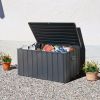 120 Gallon Waterproof Outdoor Storage Deck Box – Large Patio Bin for Cushions & Garden Tools