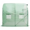 Medium Greenhouse with Green PE Mesh Fabric & Galvanized Steel Frame