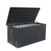 120 Gallon Waterproof Outdoor Storage Deck Box – Large Patio Bin for Cushions & Garden Tools