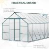 16 x 8 ft Walk‑In Aluminum Greenhouse Polycarbonate Kit