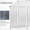 Walk‑In Polycarbonate Hobby Greenhouse with Roof Vent & Rain Gutter – 8 x 6 ft