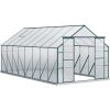 16 x 8 ft Walk‑In Aluminum Greenhouse Polycarbonate Kit