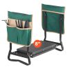 Folding Garden Kneeler & Seat with Wide Pad and 2 Tool Bags