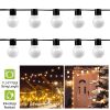 Warm White Plug-In Globe String Lights – Water-Resistant