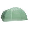 Large Greenhouse with Green PE Mesh Fabric & Galvanized Steel – 172.2 sq. ft.