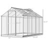 10 x 6 ft Walk‑In Polycarbonate Greenhouse for Winter