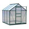 6 x 6 x 7 ft Polycarbonate Portable Walk‑In Garden Greenhouse