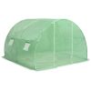 Large Green PE Mesh Greenhouse with Galvanized Steel Frame