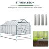 16 x 8 ft Walk‑In Aluminum Greenhouse Polycarbonate Kit