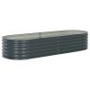 Garden Raised Bed – Galvanized Steel, Gray 94.5" x 31.5" x 17.3"