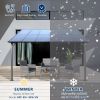 10' x 12' Wall‑Mounted Lean‑To Pergola Gazebo – Metal & Polycarbonate