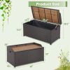 45‑Gallon Outdoor Wicker Storage Bench with Zippered Liner