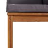 Dark Grey and Natural Wood Lounge Set