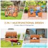 33 Gallon Wooden Storage Bench with Liner – Patio, Garden & Porch