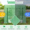 Outdoor Portable Walk‑In Greenhouse with PE Cover & Roll‑Up Zipper Door – 6.6 x 2.5 x 5.6 ft