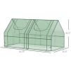 Portable Garden Greenhouse with Two PE/PVC Covers & Roll‑Up Windows – 6 x 3 x 3 ft