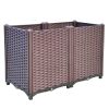 2-Piece Extra-Deep Plastic Raised Garden Beds – Indoor/Outdoor
