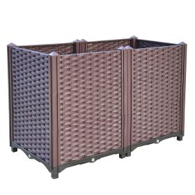 2-Piece Extra-Deep Plastic Raised Garden Beds – Indoor/Outdoor