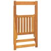 Set of 4 Natural Acacia Wood Garden Chairs
