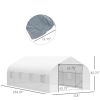 20 x 10 x 7 ft Large Tunnel Greenhouse Walk‑In Warm House with Roll‑Up Door