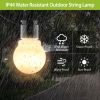 Warm White Plug-In Globe String Lights – Water-Resistant
