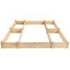 U‑Shaped Wooden Garden Raised Bed – Solid Fir Backyard Planter with 5 Boxes