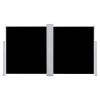 Retractable Side Awning – Black Polyester – 55.1" x 236.2"