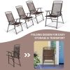 Patio Folding Sling Chairs – Set of 4