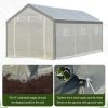 Large Walk‑In Greenhouse with Roll‑Up Door & 8 Closeable Windows – 20 x 10 x 9 ft