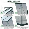 Portable Polycarbonate Walk‑In Greenhouse – 6 L x 4 W x 7 H ft