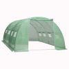 Large Greenhouse with Green PE Mesh Fabric & Galvanized Steel – 172.2 sq. ft.