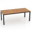 8-Person Acacia Wood Outdoor Dining Table with Umbrella Hole – 79"