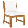Cream Solid Acacia Wood Bookshelf Board with Polyester Fabric