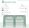 Portable Garden Greenhouse with Two PE/PVC Covers & Roll‑Up Windows – 6 x 3 x 3 ft