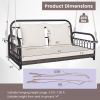 2-Person Outdoor Wicker Hanging Chair with Ropes