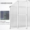 8 x 6 ft Walk‑In Polycarbonate Greenhouse with Roof Vent
