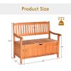 33 Gallon Wooden Storage Bench with Liner – Patio, Garden & Porch