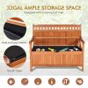 33 Gallon Wooden Storage Bench with Liner – Patio, Garden & Porch