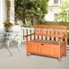 33 Gallon Wooden Storage Bench with Liner – Patio, Garden & Porch