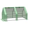 Portable Tunnel Greenhouse with Large Zipper Doors & Water/UV PE Cover – 6 x 3 x 3 ft
