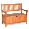 33 Gallon Wooden Storage Bench with Liner – Patio, Garden & Porch