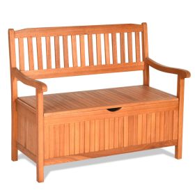 33 Gallon Wooden Storage Bench with Liner – Patio, Garden & Porch