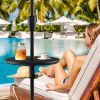 Outdoor Adjustable Umbrella Table with 1.5 in Umbrella Hole – 20 in