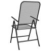 Set of 4 Anthracite Folding Garden Chairs