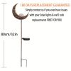 Solar Moon Stake Lawn Light – Warm White Crackle Glass & Metal