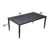 Rectangular Aluminum Patio Dining Table with Umbrella Hole – 40" x 70"